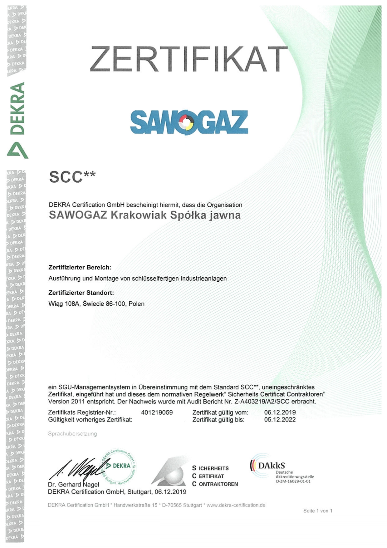 certyfikat